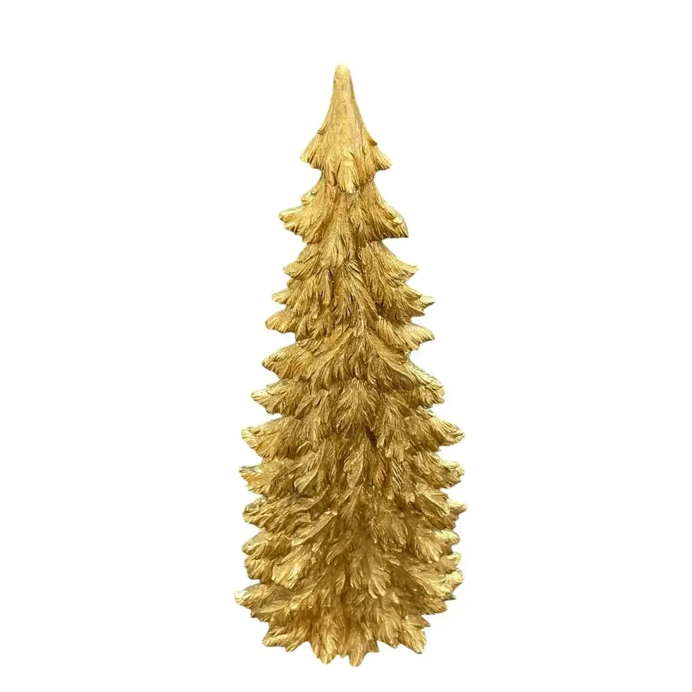 Sleigh Hill 23in Metallic Gold Glitter Resin Christmas Tree Holiday Figurine New